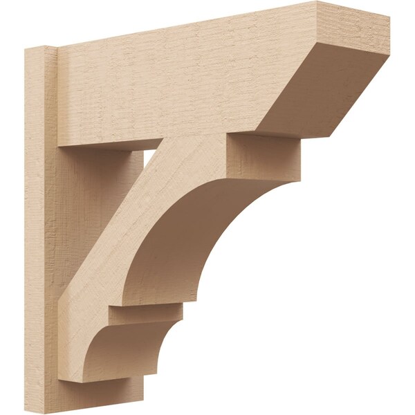 Ekena Millwork 8-in W x 22-in D x 22-in H Balboa Slat Rough Cedar Woodgrain TimberThane Outlooker, Primed Tan OUTUR080X22X22BOA24RCPR - main